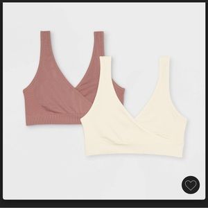Two (2) Auden nursing sleep bras